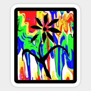 pop art spray abstract flower Sticker